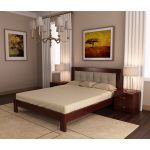 Кровать деревянная Неаполь 160х200 с мягким изголовьем ArtWood